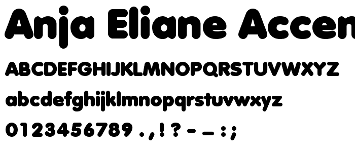 Anja Eliane accent Nornal font